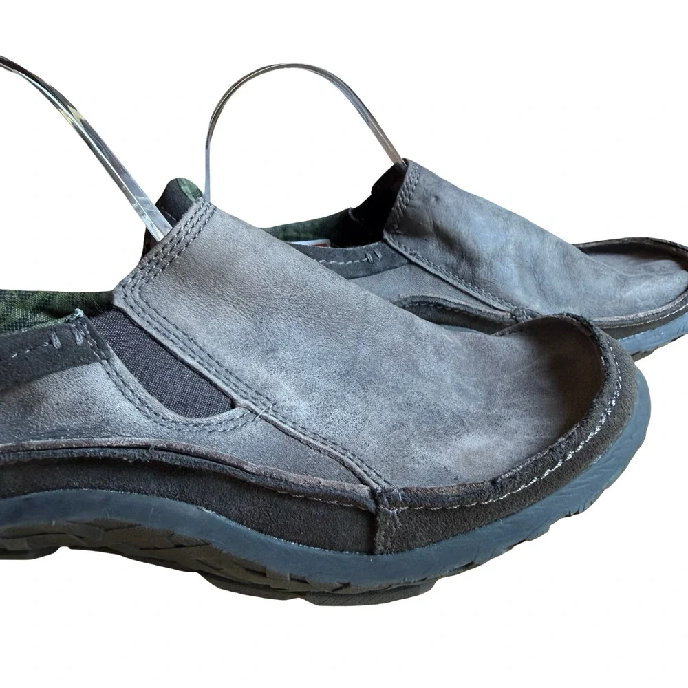 Cushe Dawn Patrol Slipper Dark Gray Raw Leather Slip On Loafers Shoes sz 9